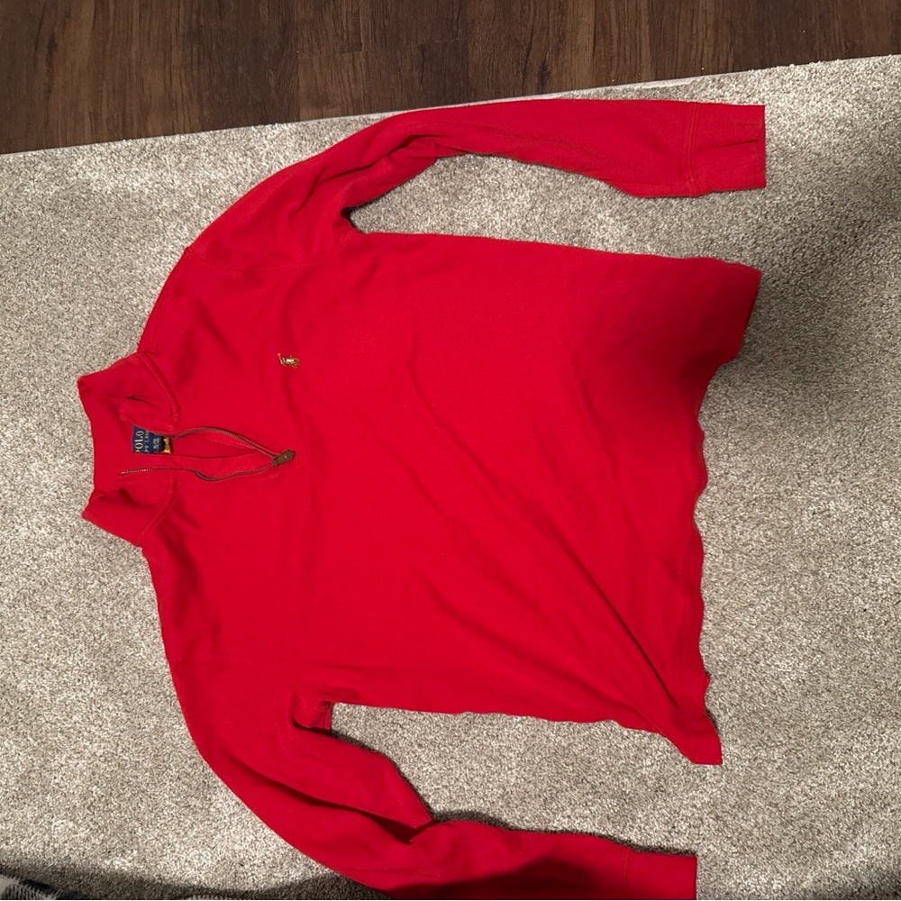 Polo Ralph Lauren Red Zip-Up Sweater